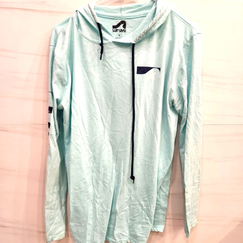 Surf Style Light Blue/Aqua Hoodie